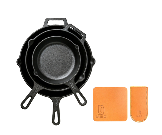 The Essential set : 3 SIZES SKILLETS