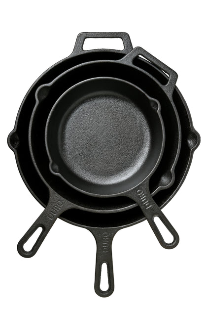 The Essential set : 3 SIZES SKILLETS