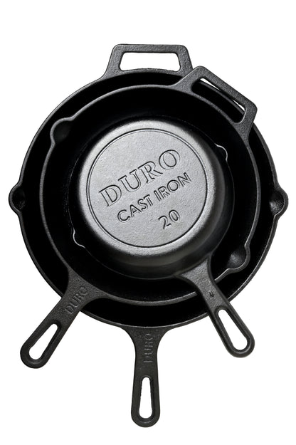 The Essential set : 3 SIZES SKILLETS
